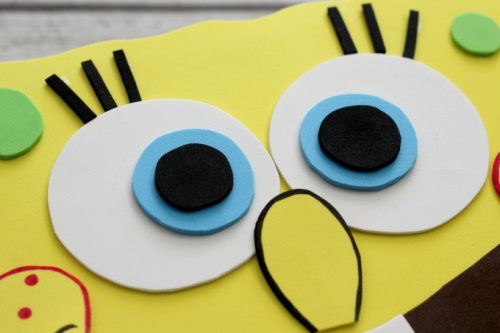 Eyes made from craft foam