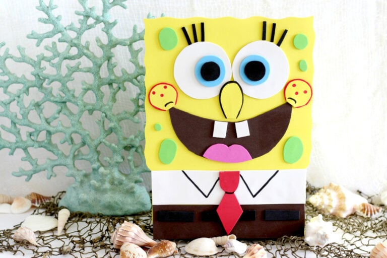 SpongeBob Valentine Box (With Printable Template)