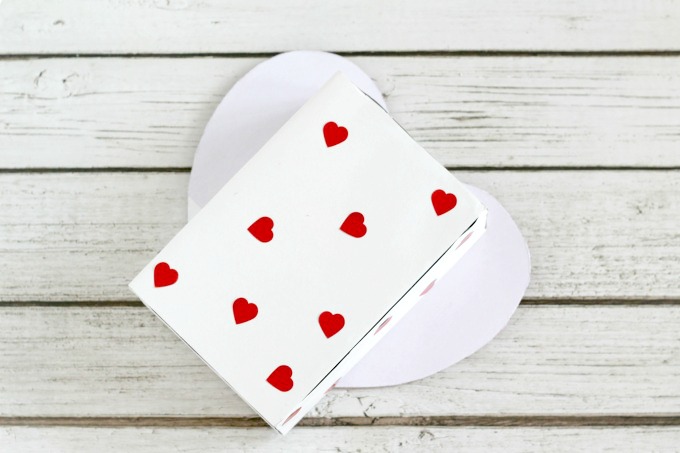 Finish off your heart shaped Valentine box with some pretty heart stickers.