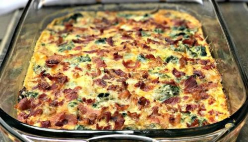 Breakfast casseroles - Bacon, Egg and Spinach Casserole