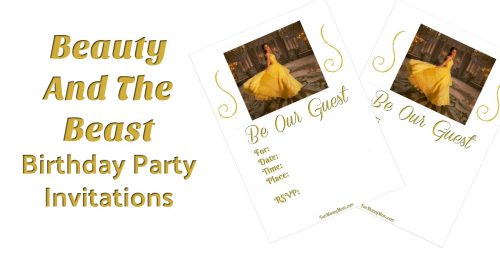 Belle birthday party invitations