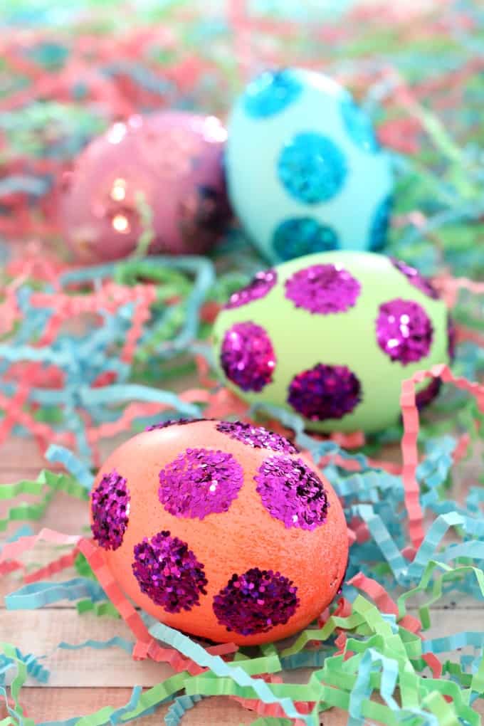 These decorative eggs are easy to make and make pretty Easter decor.