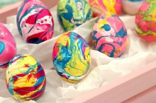Nail polish Easter eggs