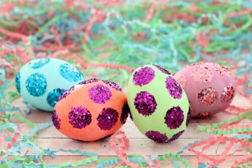 polka dot easter eggs feature