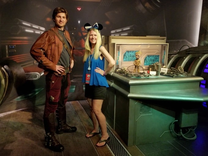 Making friends with the characters from Guardians Of The Galaxy