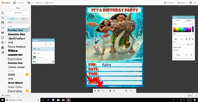 If you make a mistake on your birthday invitation, it's easy to fix