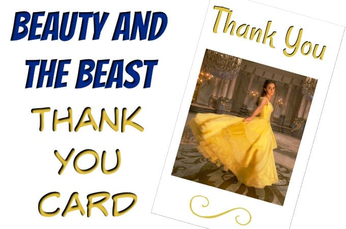 Beauty And The Beast Thank You Cards