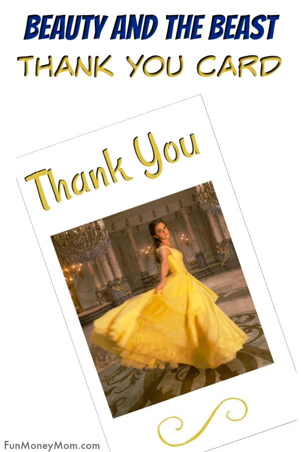 Beauty And The Beast Thank You Cards - Did you have a Beauty And The Beast birthday party? You'll need these free printable Beauty And The Beast thank you cards. #beautyandthebeast #thankyoucards