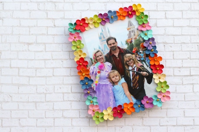 Kids will love how their pretty picture frame craft turned out