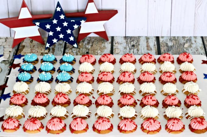 Red, White & Blue Cheesecake Cookies