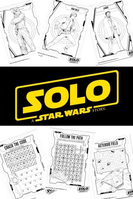 Star Wars Printables - Do your kids love Star Wars? They're going to love these Star Wars coloring pages and activity sheets from the new movie SOLO: A Star Wars Story! #starwars #starwarsprintables #coloringpages #starwarscoloringpages