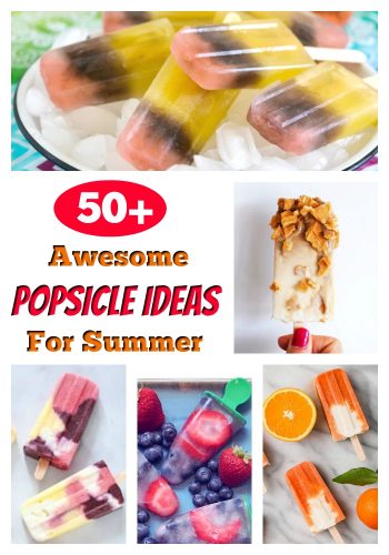 Popsicle Recipes - Looking for yummy popsicle recipes to help keep cool this summer? From healthy fruit popsicles to yogurt popsicles, you'll have 50+ homemade popsicles to choose from, making it the perfect summer snack! #popsicles #homemadepopsicles #popsiclerecipes #fruitpopsicles #yogurtpopsicles #summersnacks