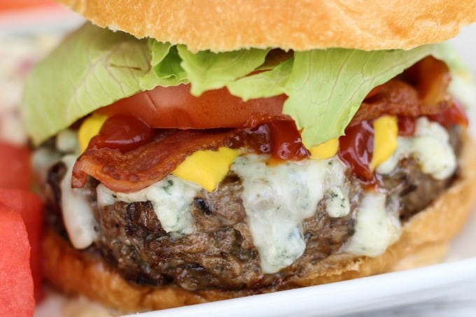 These blue cheese burgers turned out mouthwatering good