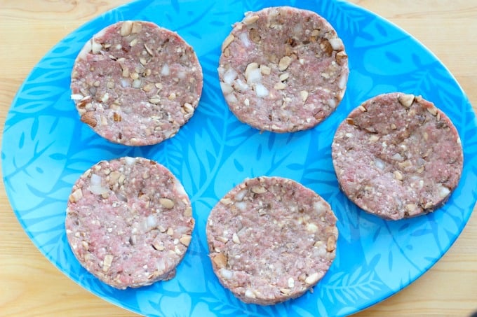 You can use a cookie cutter to shape your blue cheese burgers into perfect patties
