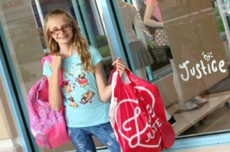 Back to school shopping for girls clothing at Justice