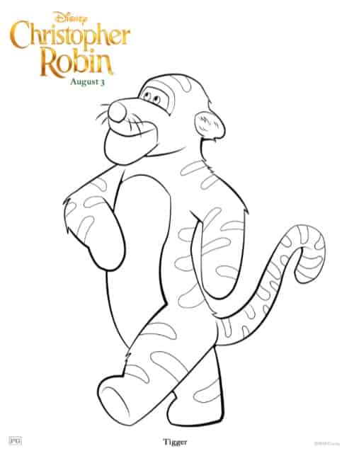Winnie The Pooh coloring page and Tigger