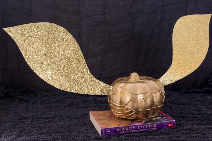 Harry Potter's Golden Snitch Pumpkin finished