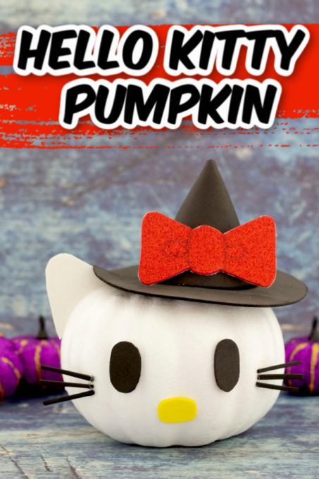 Hello Kitty Pumpkin with red bow