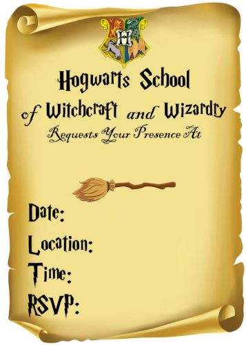 Harry Potter Invitation 2 Customizable