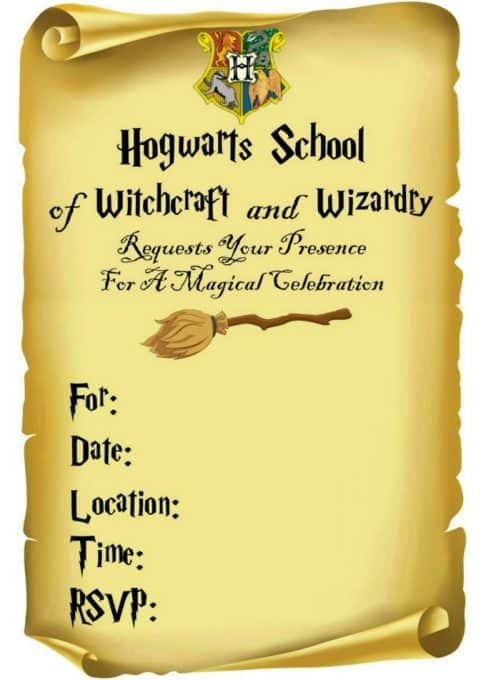Harry Potter Party Invitation 