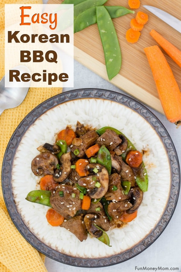 Korean BBQ Recipe - This easy dinner recipe is a lifesaver for busy moms. With just 5 ingredients, it's a delicious Asian stir fry that can be made in 20 minutes. #ad