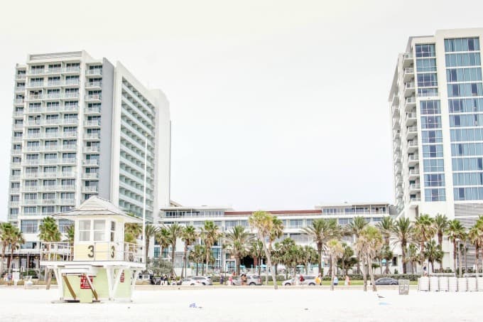 The Wyndham Grand Clearwater is just steps from the beach