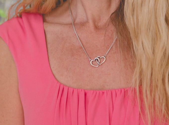 James Avery double heart necklace