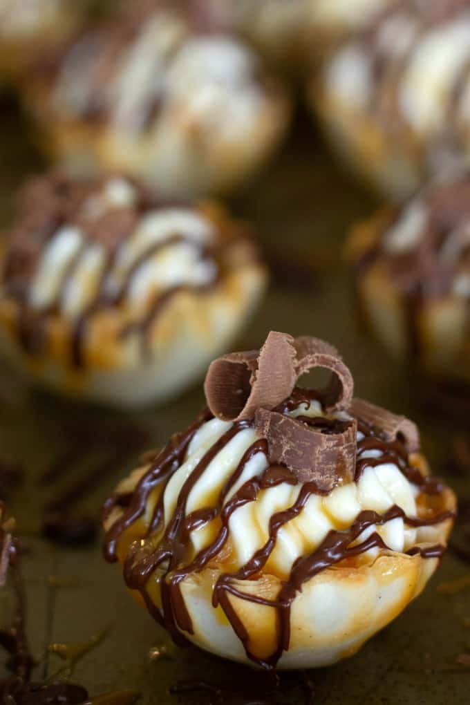 Dark chocolate and salted caramel bites are perfect for parties