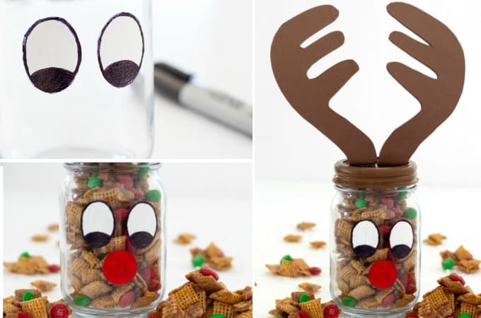 Fun DIY Gift: Reindeer Mason Jar