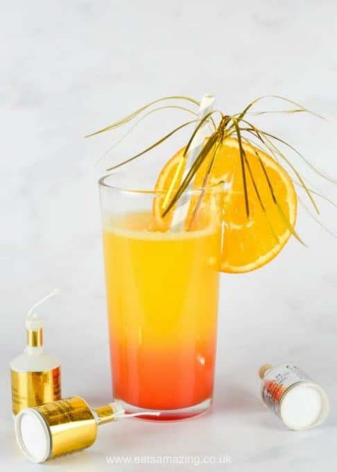 New Year Sunrise is the perfect kid's drink for New Year's Eve