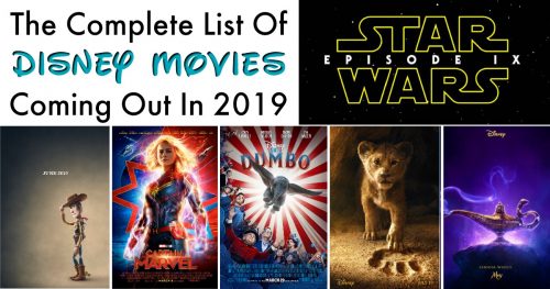 Disney Movies coming out in 2019