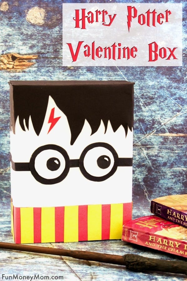 Harry Potter Valentine Box - Do the kids need Valentine Boxes for Valentine's Day? Every little Harry Potter fan will love making a Harry Potter box to collect those Valentines! #ValentinesDay #valentinesbox #harrypottervalentinebox #harrypotterbox #valentinecraft #harrypottercraft
