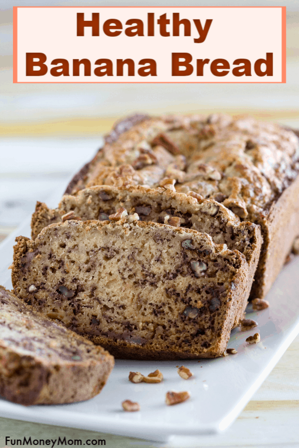Healthy Banana Bread Recipe - Want the best banana bread recipe ever? This banana bread is actually good for you, though it tastes so delish that you'd never know the difference. This healthy banana bread will make you want to get out of bed in the morning! #ad #ResolutionsatWalmart #SplendaNaturals #IC #bananabread #healthybananabread #bananabreadrecipe #breakfast #breakfastrecipe
