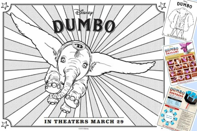 Dumbo Coloring Pages And Activity Sheets