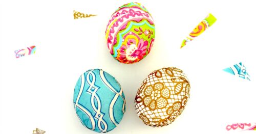 Napkin Easter eggs