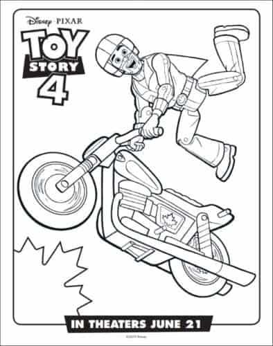 Duke Caboom's Toy Story Coloring Page