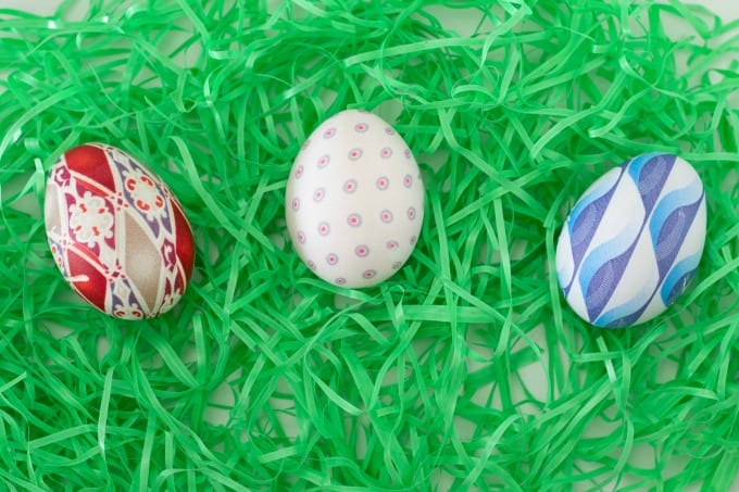 Brightly colored Easter eggs