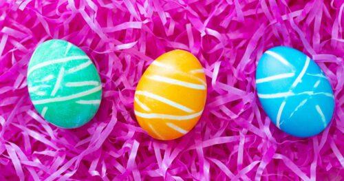 Rubber band Easter eggs 