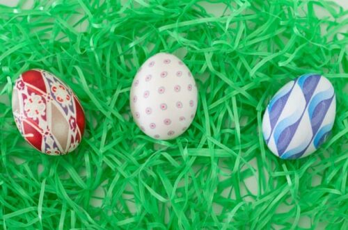 Silk tie Easter eggs