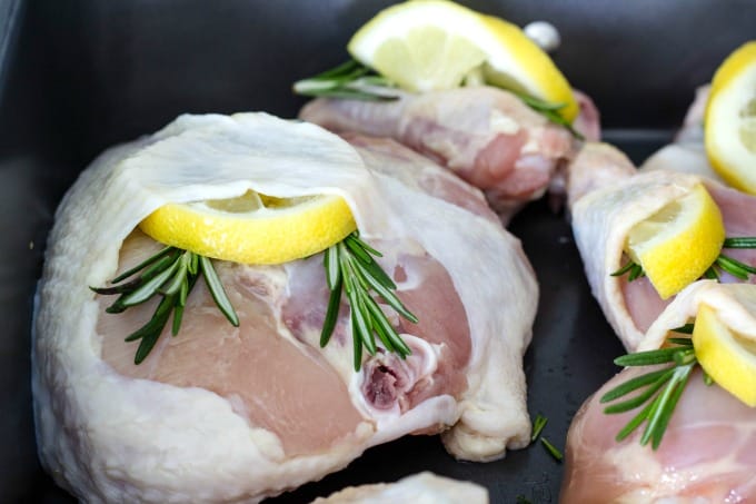 Chicken with lemon and rosemary