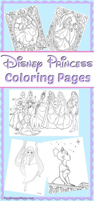 Disney Princess Coloring Pages | Fun Money Mom