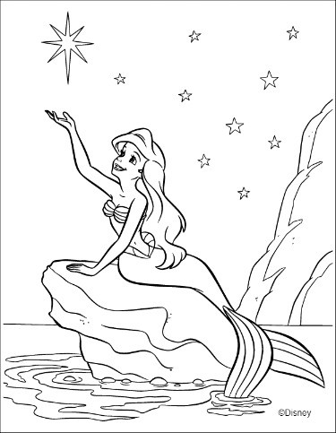 Ariel Coloring Page