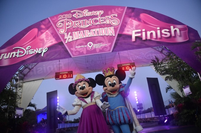 Minnie and Mickey at a RunDisney event