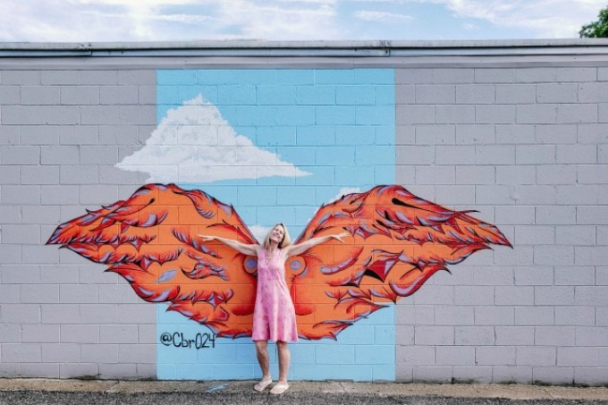 Wings mural 