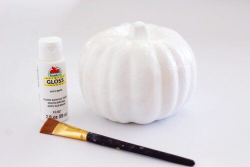 White pumpkin for unicorn craft
