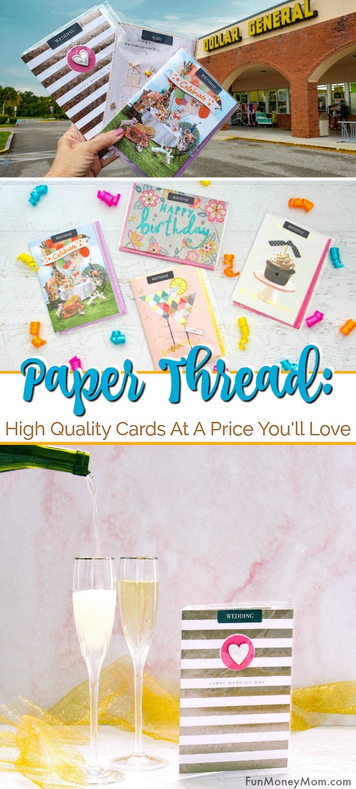 Paper Thread cards from Dollar General