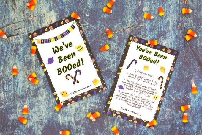 You've been booed printable with candy corn