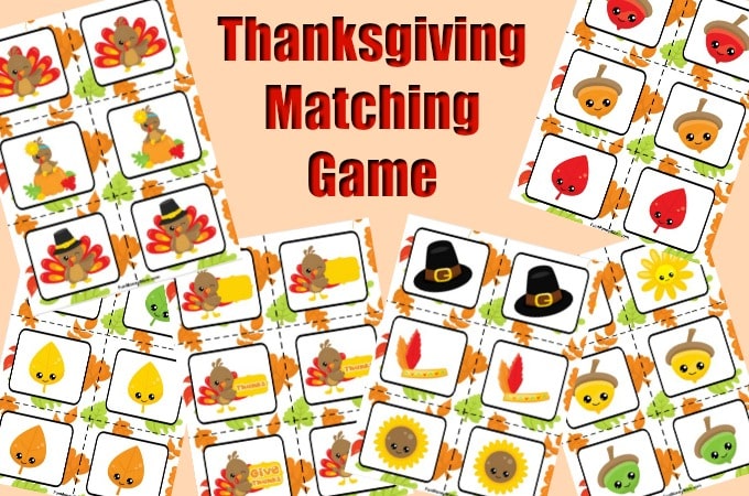Thanksgiving Matching Game