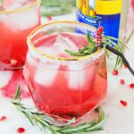Vanilla Pomegranate Holiday Punch in glass