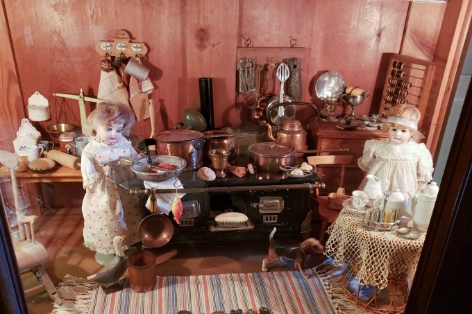 Doll scene in the toy museum